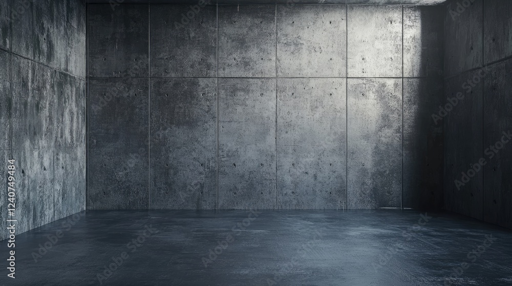 A dark, grungy concrete garage room with exposed industrial pipes, setting the stage for a modern and raw backdrop in design projects. A dark, grungy concrete garage room with exposed industrial pipes, setting the stage for a modern and raw backdrop in design projects.