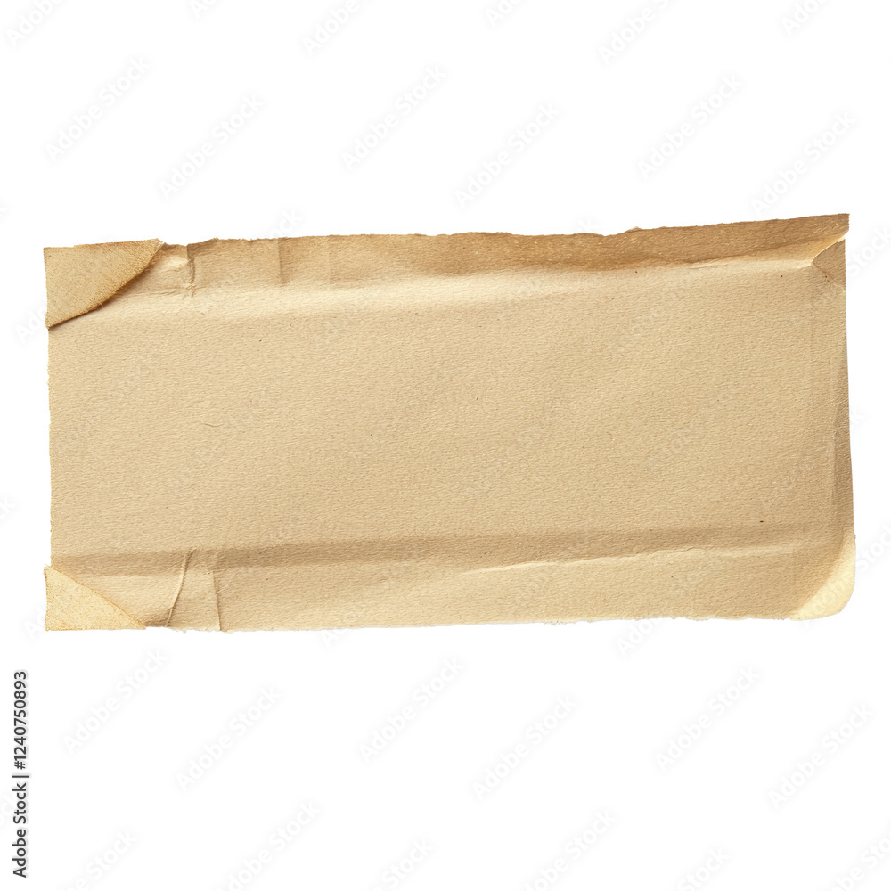 textured, blank piece of brown paper with tape on edges, ideal for notes or messages textured, blank piece of brown paper with tape on edges, ideal for notes or messages