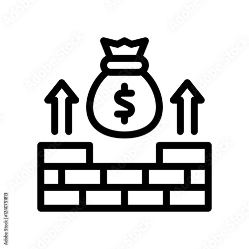 wealth line icon