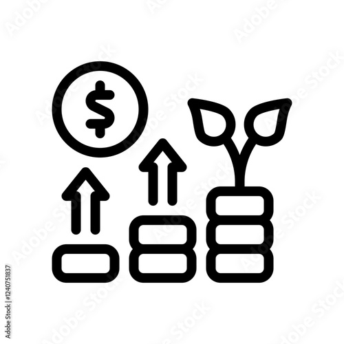 wealth line icon