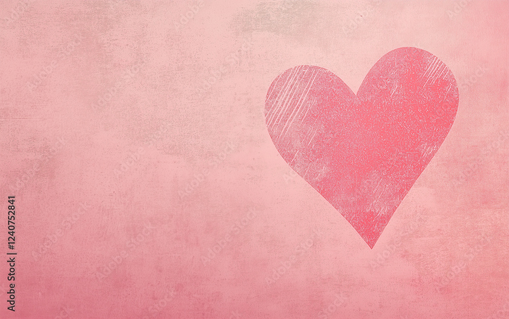 Minimalist Pink Heart on Textured Background
Minimalist Pink Heart on Textured Background