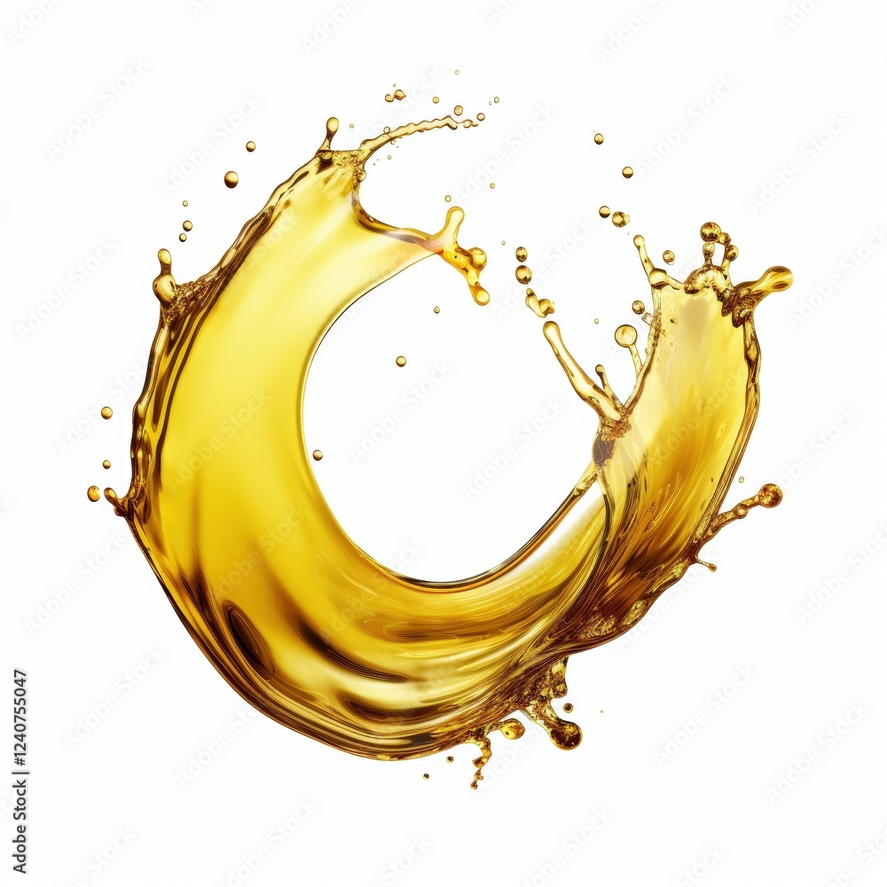 Obraz premium Olive Oil Splash with Dynamic Motion and Vivid Coloration Captured in High Definition for Culinary and Food-Related Applications