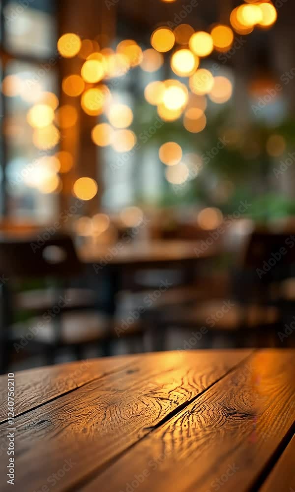 Blurred bokeh background in a cozy cafe setting, with soft golden lighting and wooden textures creating a warm atmosphere. Generative ai Blurred bokeh background in a cozy cafe setting, with soft golden lighting and wooden textures creating a warm atmosphere. Generative ai