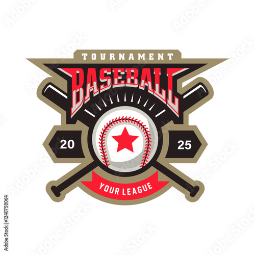 Baseball logo design, Baseball tournament logo sport for your team