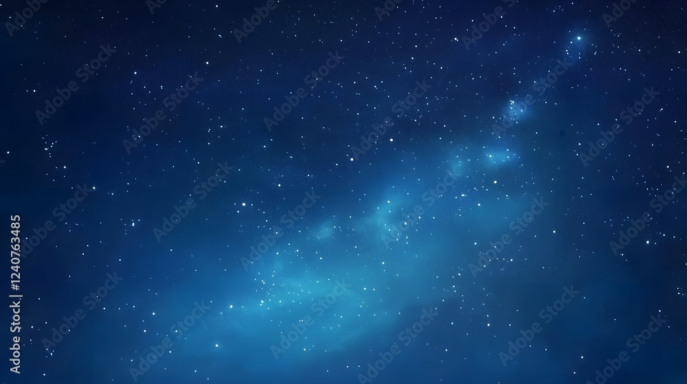 Naklejka premium A Night Sky Showing Stars and Nebulae