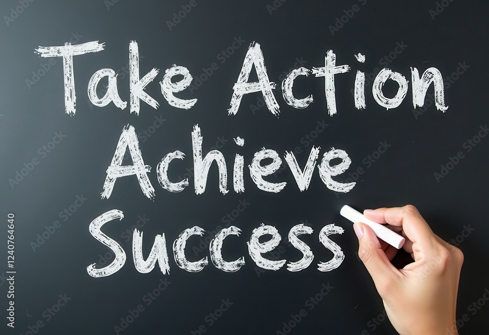 Write Your Future: Take Action, Achieve Success on a Blackboard Motivational quotes best for wall art or print Write Your Future: Take Action, Achieve Success on a Blackboard Motivational quotes best for wall art or print