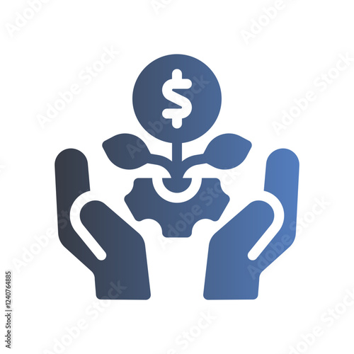 prosperity flat gradient icon