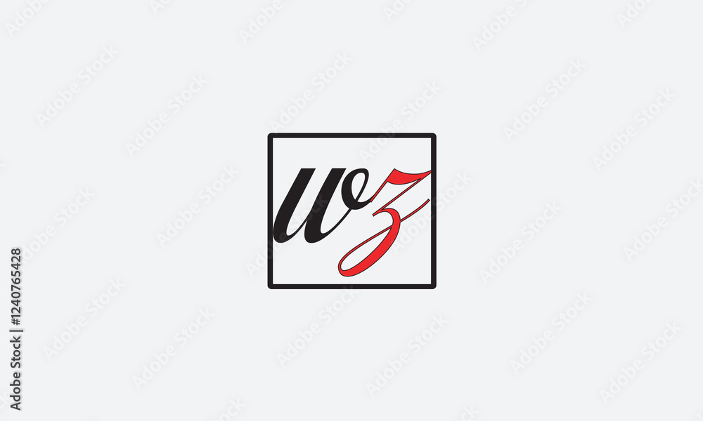 WZ, ZW, W, Z Abstract Letters Logo Monogram WZ, ZW, W, Z Abstract Letters Logo Monogram