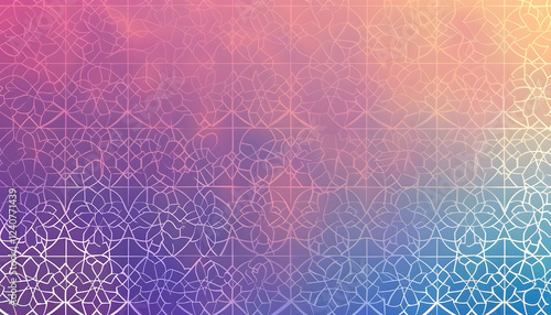 Wallpaper Mural Abstract geometric pattern with gradient colors transitioning from pink to blue, ideal for backgrounds Torontodigital.ca