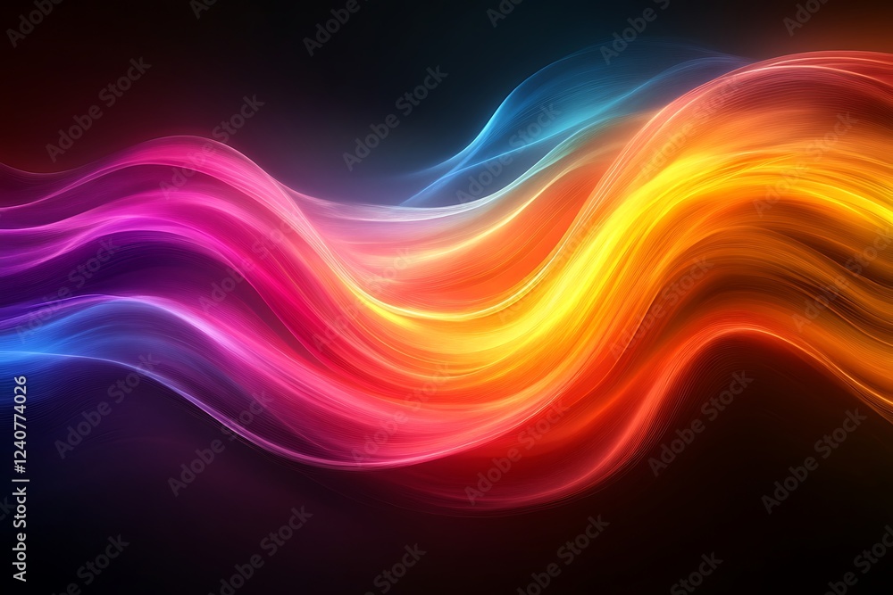 Obraz premium Abstract Colorful Waves Flowing Dynamically