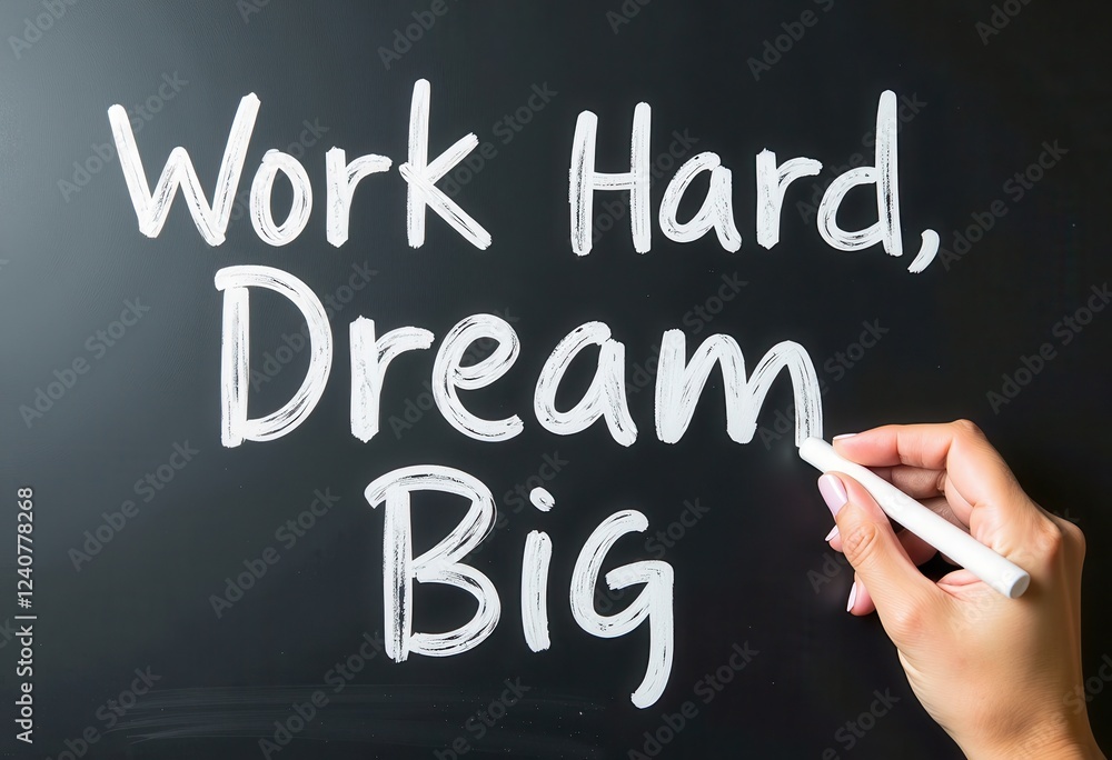 Work Hard, Dream Big: A Motivational Blackboard Phrase for Inspired Achievers Motivational quotes best for wall art or print Work Hard, Dream Big: A Motivational Blackboard Phrase for Inspired Achievers Motivational quotes best for wall art or print