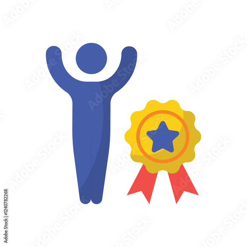 Achieving A Goal vector icon