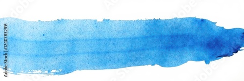 Gentle blue strokes evoke a sense of calm on a blank white page, strokes, peaceful, stillness