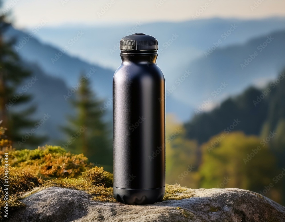 sleek black water bottle for outdoor adventures sleek black water bottle for outdoor adventures