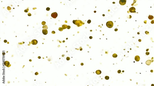 Gold glitter on white background, glitter cloud