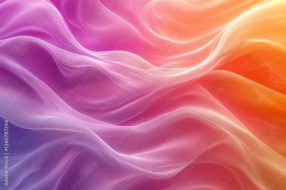 Obraz premium Abstract Colorful Waves Flowing Softly Gradient Design