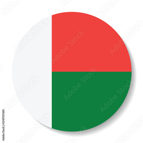 Flag of Madagascar. Flag icon. Standard color. Circle icon flag. Computer illustration. Digital illustration. Vector illustration. Free Download Flag of Madagascar. Flag icon. Standard color. Circle icon flag. Computer illustration. Digital illustration. Vector illustration. - GFXLoad