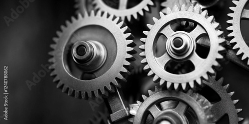 Wallpaper Mural Gears interlocking in a mechanical assembly process Torontodigital.ca