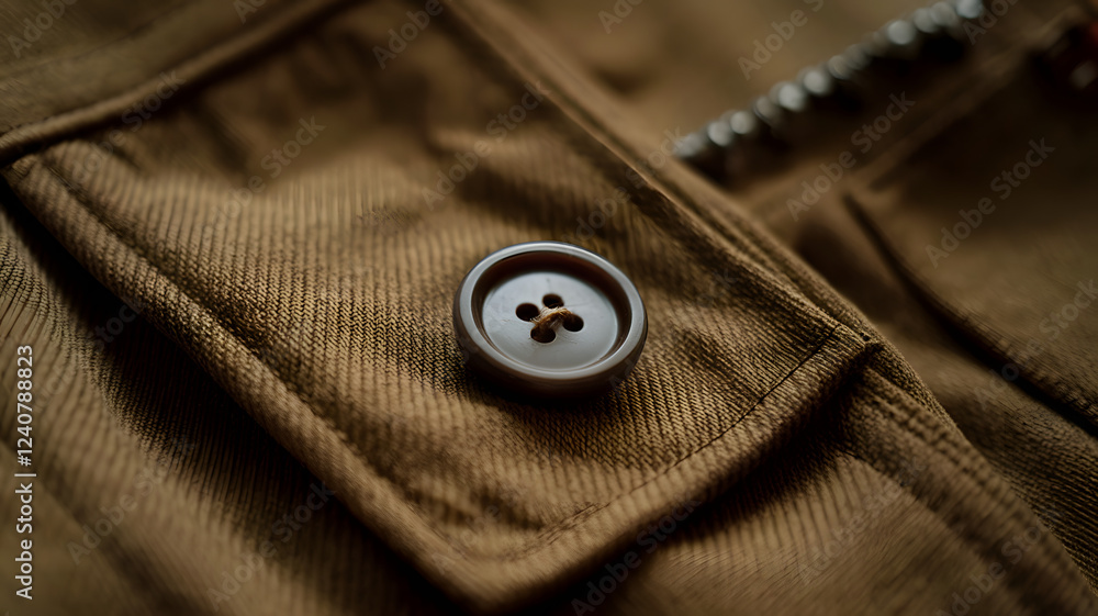 A button placed on a fabric surface. A button placed on a fabric surface.