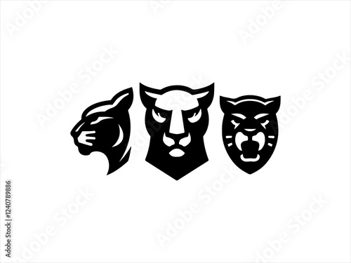 panther logo set design