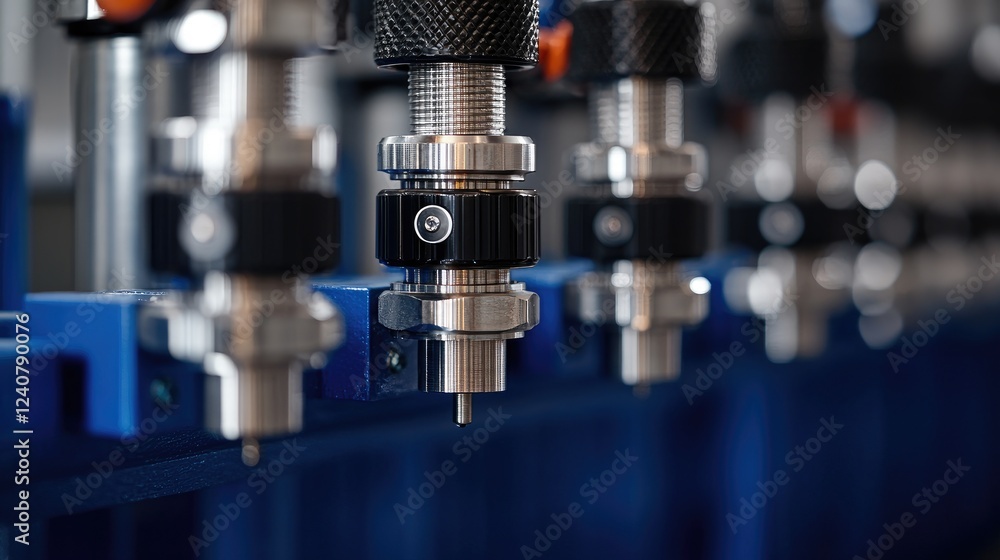 Precision valves in industrial factory Precision valves in industrial factory