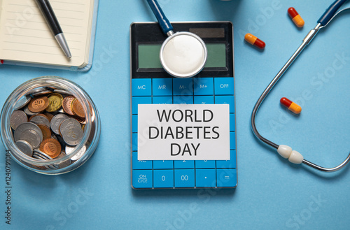 World diabetes day. 14 November. Awareness photo