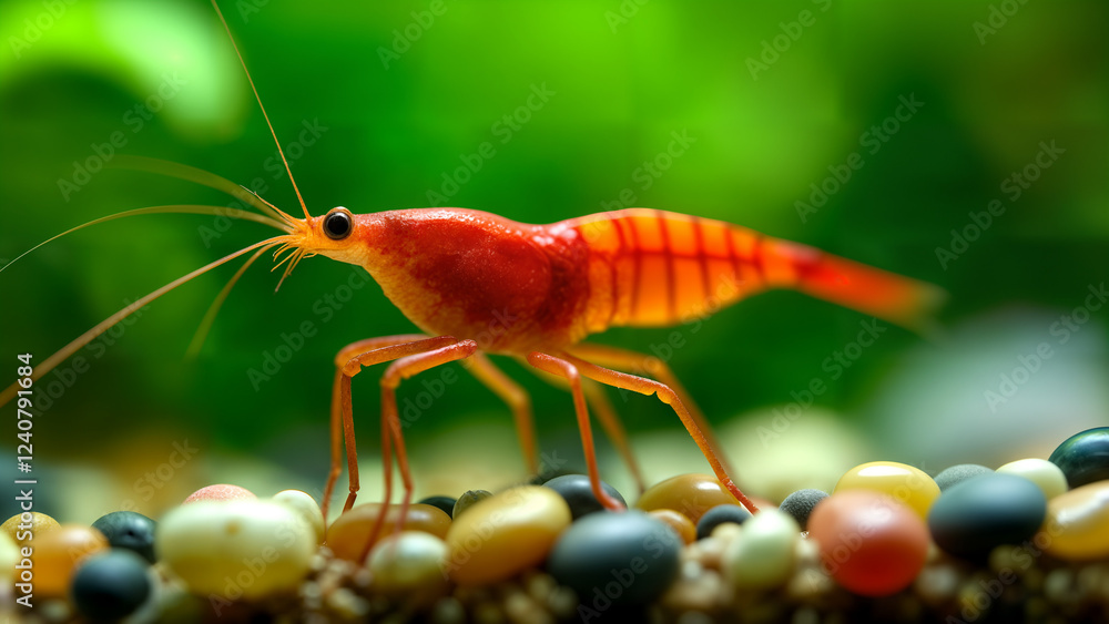Explore the Vibrant Life of Red Cherry Shrimp in a Beautifully Styled Underwater Landscape Explore the Vibrant Life of Red Cherry Shrimp in a Beautifully Styled Underwater Landscape