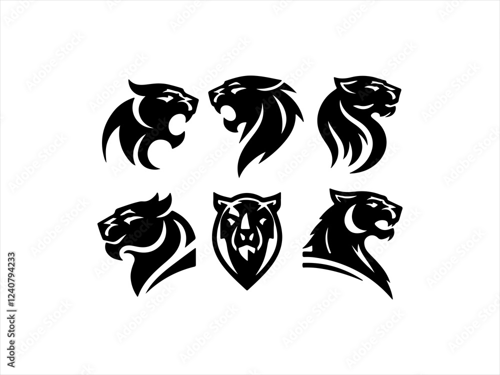 Obraz premium panther logo set design