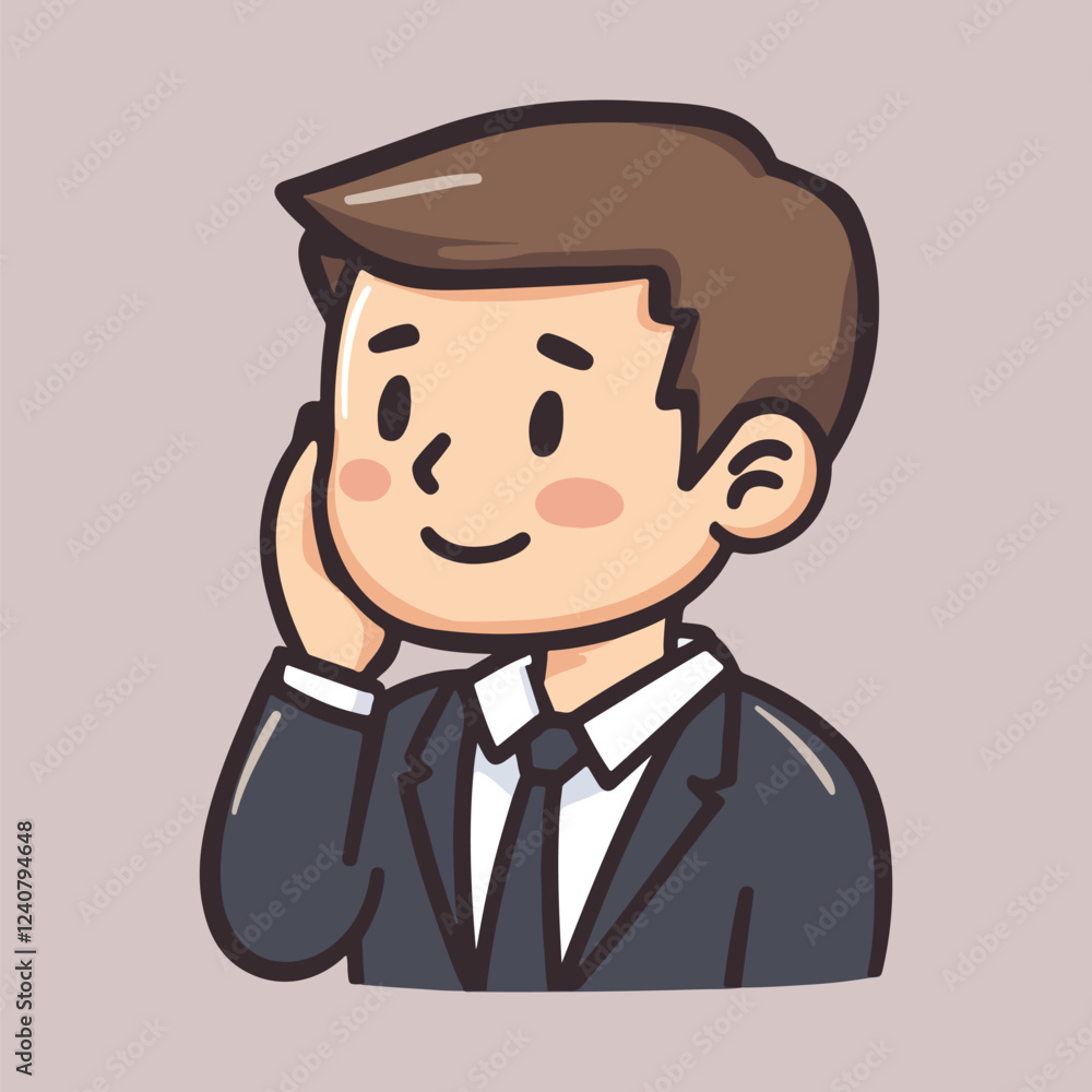 Businessman thinking Vector illustration Businessman thinking Vector illustration