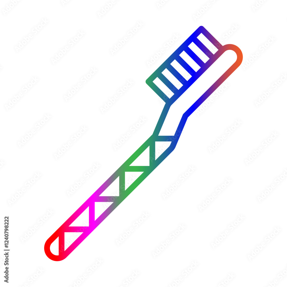 Toothbrush line gradient icon Toothbrush line gradient icon
