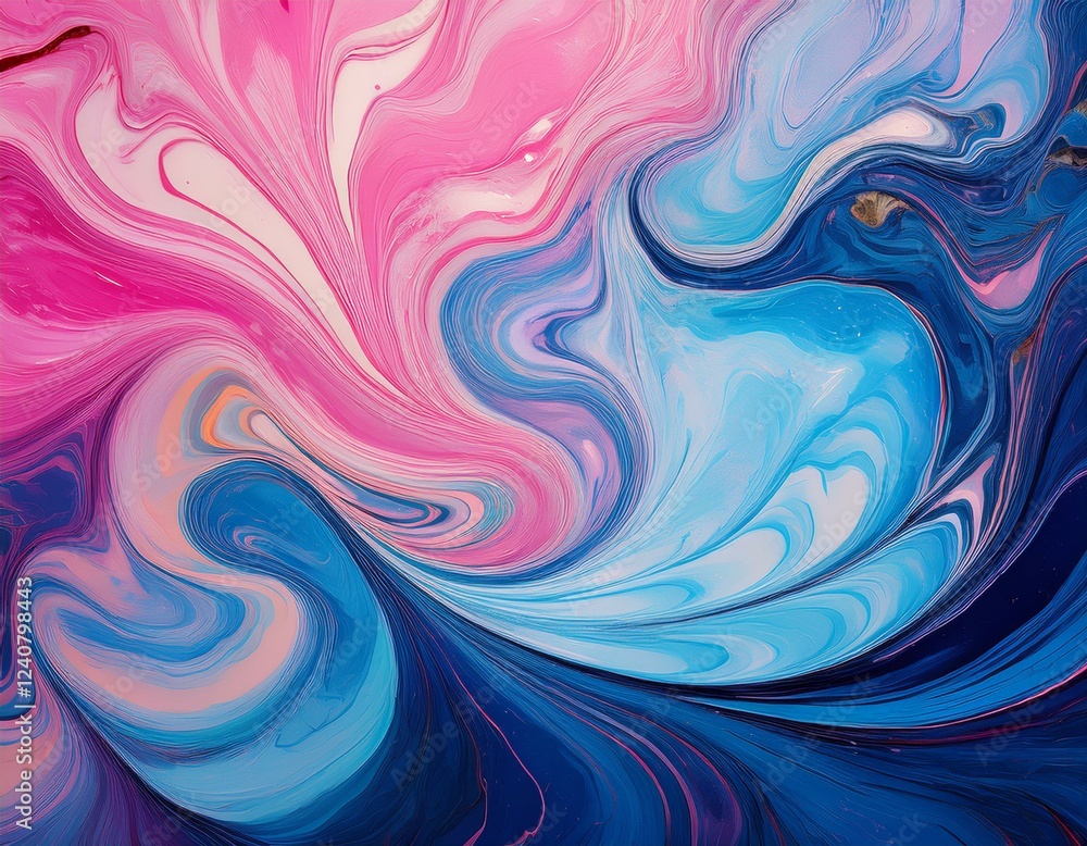 Fototapeta premium abstract pink blue swirl marble texture background