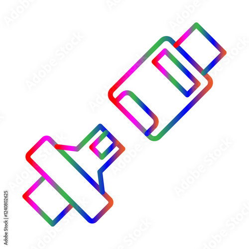 Seat belt line gradient icon