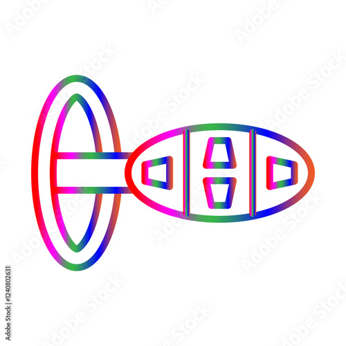Ignition line gradient icon