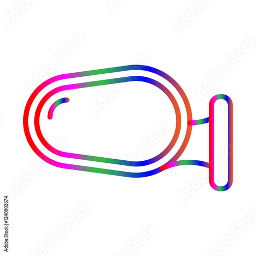 Side mirror line gradient icon