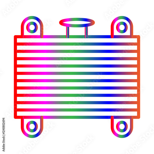 Car radiator line gradient icon