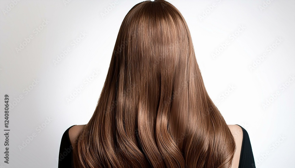 elegant brown wavy hair mockup on with transparency for creative design projects elegant brown wavy hair mockup on with transparency for creative design projects