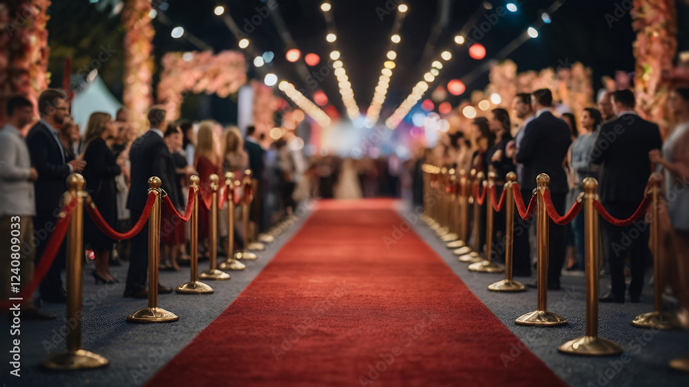 red carpet film festival oscar awards paparazzi and spotlights in the background blurry red carpet film festival oscar awards paparazzi and spotlights in the background blurry