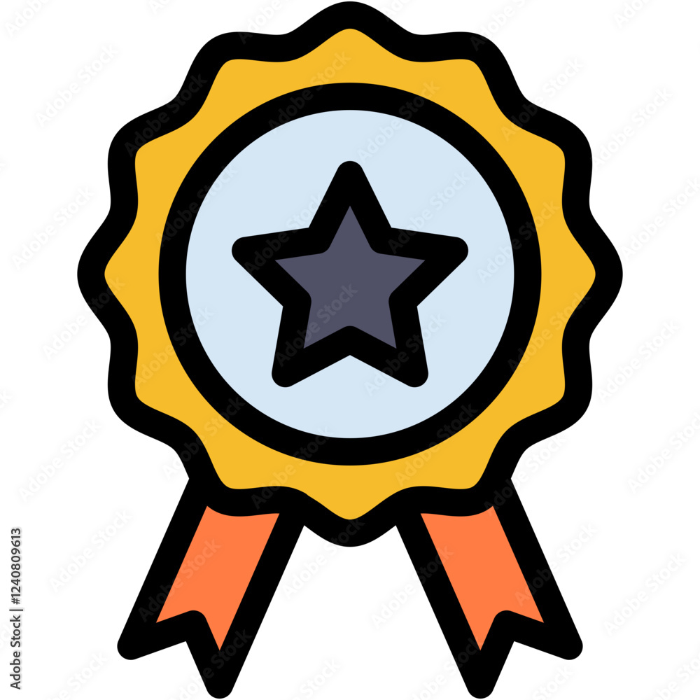 Vector Icon Medal, Achievement, Ranking, Quality, Star Vector Icon Medal, Achievement, Ranking, Quality, Star