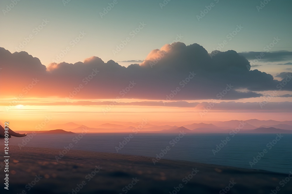 Fototapeta premium sunrise over the mountains