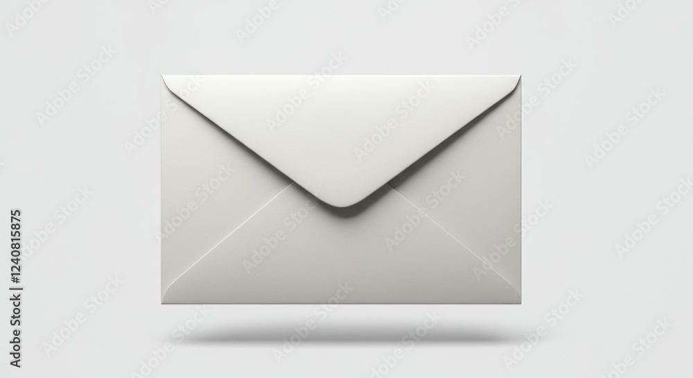 A single white envelope floats against a plain background A single white envelope floats against a plain background