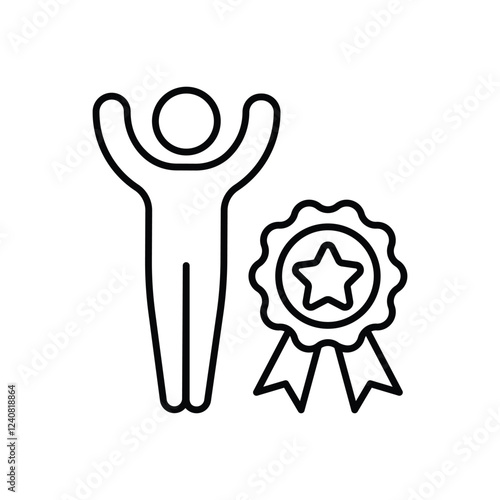 Achieving A Goal vector icon