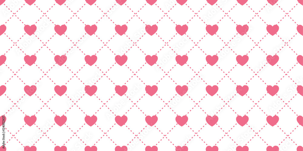 Cute hand drawn pink hearts seamless pattern, lovely romantic background, great for Valentine's Day, Mother's Day, textiles, wallpapers, banners or poster Cute hand drawn pink hearts seamless pattern, lovely romantic background, great for Valentine's Day, Mother's Day, textiles, wallpapers, banners or poster