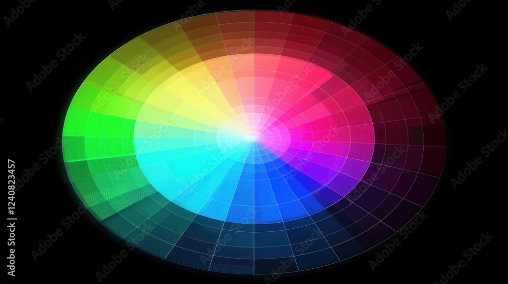 A digital RGB color wheel showing red, green, and blue with smooth transitions in between. A digital RGB color wheel showing red, green, and blue with smooth transitions in between.