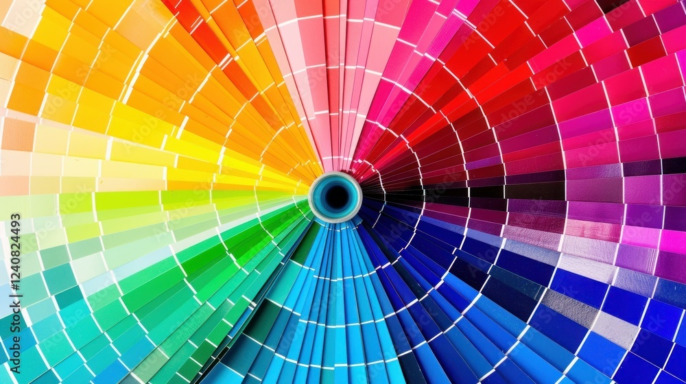 Obraz premium A bright and bold gradient color wheel with dynamic transitions between colors.