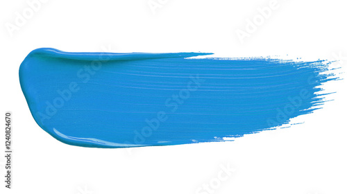 blue paint brush stroke isolated. color paint on transparent background. png