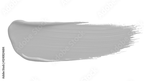 grey paint brush stroke isolated. color paint on transparent background. png