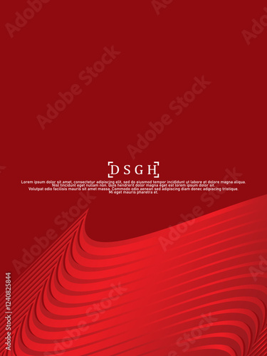 Premium background design with diagonal gradient red lines pattern. Vertical vector template for digital luxury business banner, poster, luxury voucher, prestigious gift certificate, etc.