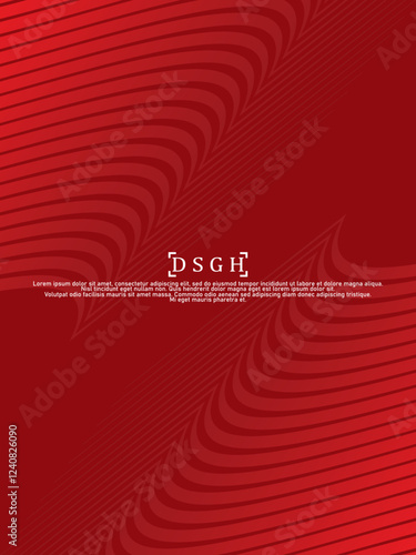 Premium background design with diagonal gradient red lines pattern. Vertical vector template for digital luxury business banner, poster, luxury voucher, prestigious gift certificate, etc.