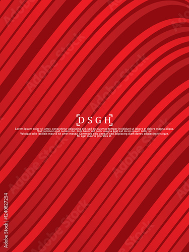 Premium background design with diagonal gradient red lines pattern. Vertical vector template for digital luxury business banner, poster, luxury voucher, prestigious gift certificate, etc.