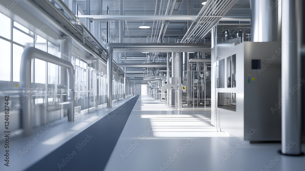 Naklejka premium A next-gen AI system optimizing energy usage in large-scale industrial facilities.